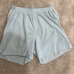 LULULEMON men’s running shorts light blue